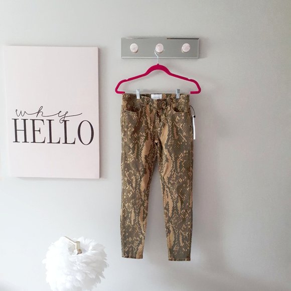 NWT Current | Elliott python print skinny crop jeans - Picture 14 of 16